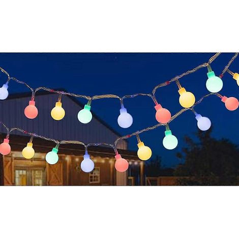 Lichterkette für den Außenbereich, 12 m, 100 LEDs, bunte Lichterkette, ideal für Weihnachten, Garten, Balkon und drinnen, Kinderzimmer und Partys. (1/5)