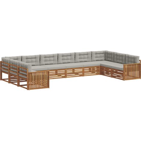 Ensembles de canapés avec coussin 7 pcs Gris Naturel et Clair vidaXL (1/5)