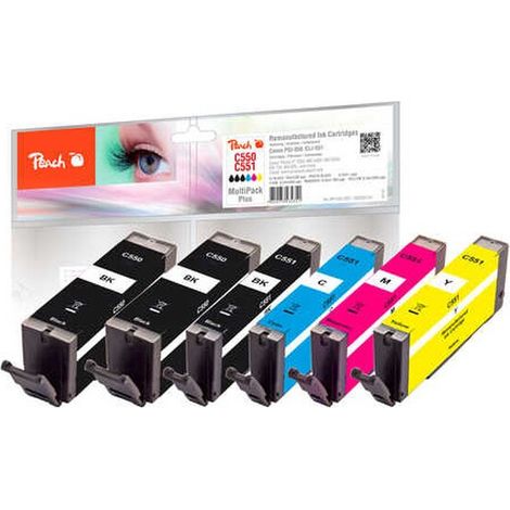 Peach Patrone Canon PGI-550/ CLI-551 MultiPack Plus remanufactured (PI100-328)