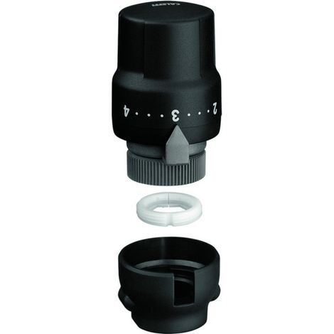 Ensemble thermostatique noir avec coque et clé de montage pour sèche-serviettes F30x1,5 - THERMADOR COFTNO