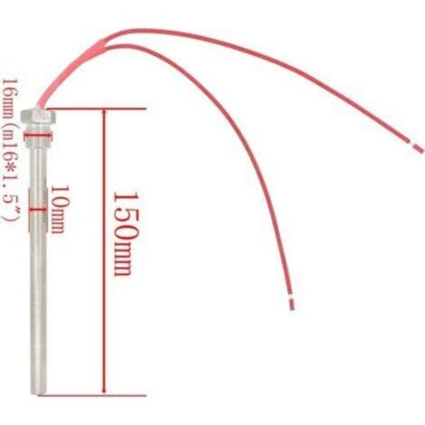 Bujías de encendido para estufa de pellets 220v 300w 350w - diámetro 10mm - longitud 140 150 170mm (rosca m16x1.5mm, longitud 150mm 300w) TRIMEC (1/2)