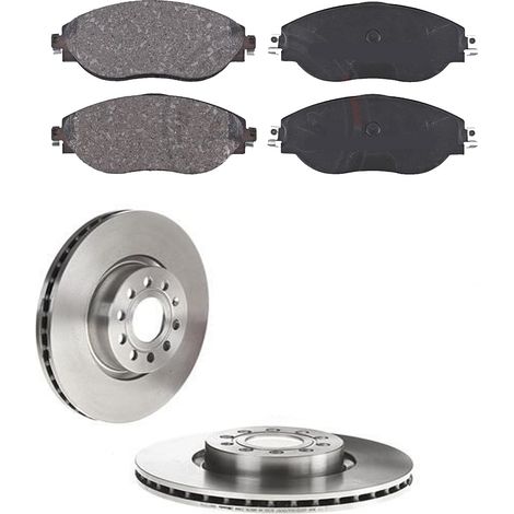 KIT FRENI ANTERIORI compatibile con VW PASSAT B8 VARIANT (3G5,CB5) - DISCHI + PASTIGLIE OEM: P 85 131 , P 85 126 , P 85 147 / 17558 , 18194 , /SOSTITUZIONE DIRETTA/BASSA POLVERE/SILENZIOSO (1/5)