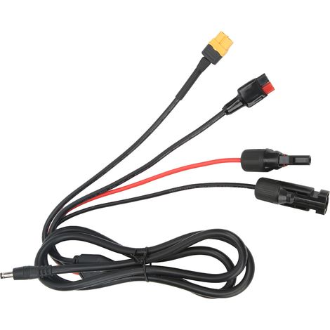 1- bis 4-fach-Solarpanel-zu-DC-Adapterkabel mit den Abmessungen 5,5 x 2,1 mm, Solarpanel-Ladegerät-Anschlusskabel (1/5)
