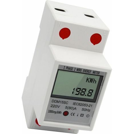 Stromzähler, Energieverbrauchsmonitor, 5–80 A, 220 V, 50 Hz (1/3)