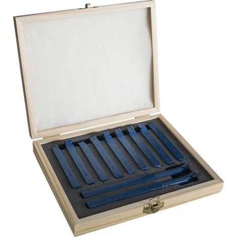Güde Drehmeißel-Set 11-tlg Drehstähle Hartmetall Drehmeissel Drehstahl Satz (1/2)