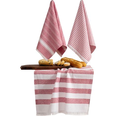 Juego de toallas de cocina Set Rojo (1/2)