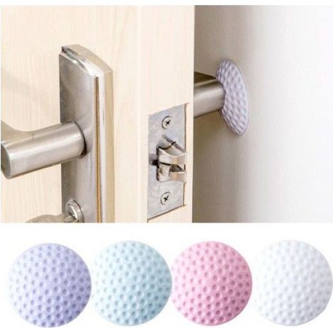 Lot de 4 butées, silicone, rondes, translucides, antichoc, pour poignées et meubles (1/5)