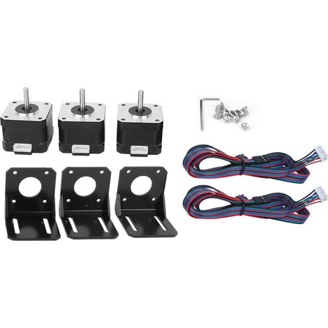 Set 3 Motori Passo Passo 42BYGHW609 – 0,9° 280mN.m 12V – Acciaio Inox Silenzioso – Design Moderno – Ideale per Stampanti 3D (1/5)
