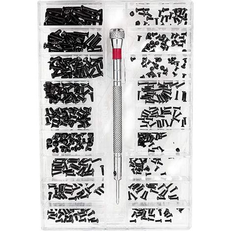 Vis Micro - Acier Inoxydable - Kit de Vis de Réparation pour Ordinateurs Portables, Montres, Lunettes et Téléphones - 72 Pièces