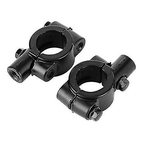 Lenkerspiegelhalterung für Motorräder und Dreiräder, 22 mm (0,87 Zoll), Aluminiumlegierung, Montagebasis, 4-teilig, schwarz.