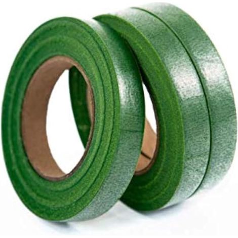 Lot de 3 rubans floraux auto adhésifs verts longueur 2 m largeur 12 mm pour compositions florales décoration et travaux de fleuriste (1/5)