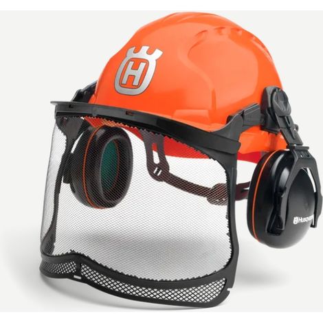 HUSQVARNA Classic Forsthelm mit Netzvisier und Gehörschutz