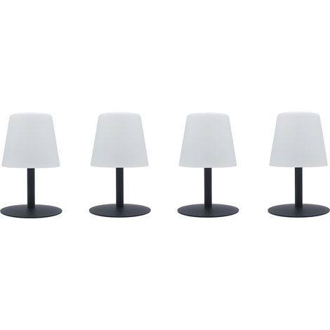Lot de 4 Lampe de table sans fil LED STANDY MINI Gris Acier H25CM (1/5)