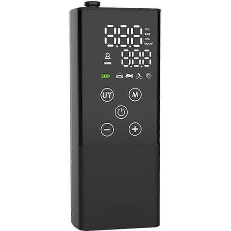 Pompe à air sans fil pour pneu de voiture, gonfleur de pneu numérique avec affichage LED, compresseur d'air portatif rechargeable. (1/4)