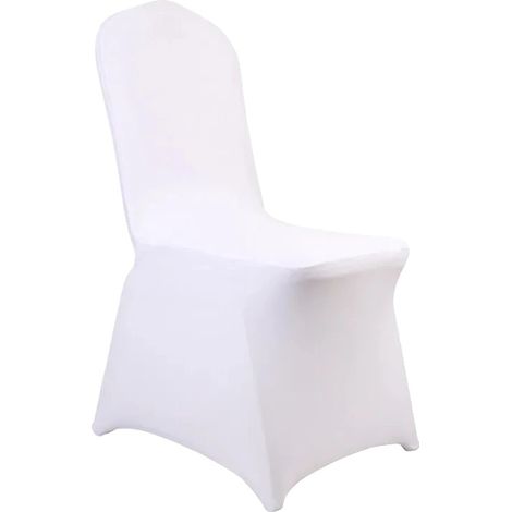 Housses de Chaise, Design Moderne, Utilisation Polyvalente, Blanc 50pcs Plat (1/2)