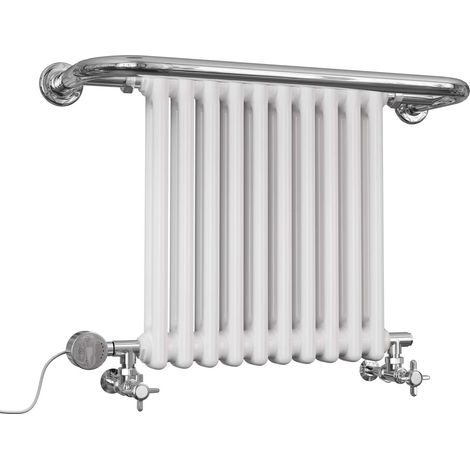 Aydon - Traditional Dual Fuel Towel Rail H491mm x W741mm Thermostatic - Wall Mounted (1/3)