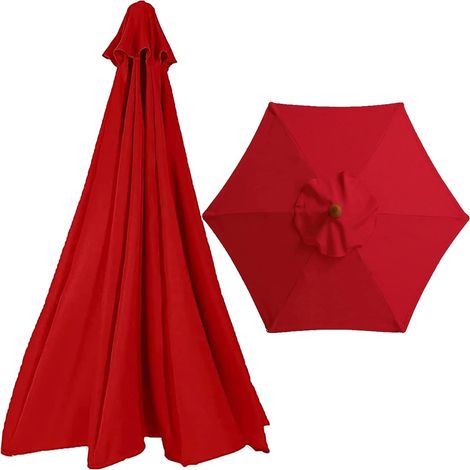 300cm Cover, 2.7m Cloth for Garden Patio Umbrella Replacement Parasol Canopy, Colors, (Color Khaki, Size : 300cm/9.8ft (6ribs) (1/5)