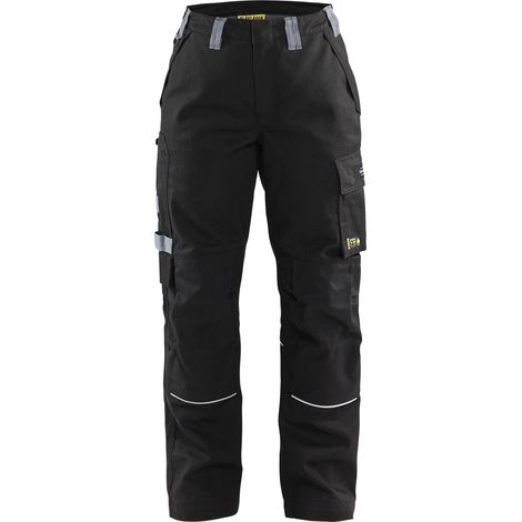 Pantalón ignífugo para mujer 7173 - Negro/Gris L - FR(44) - SE(C42) - Normas