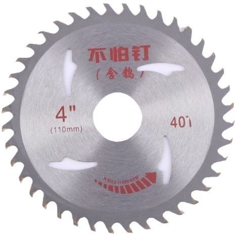 Lame de scie carbure 10 pouces 60 dents anti-clous, disque bois pour meuleuse, alésage 25mm réduit 20mm (1/4)