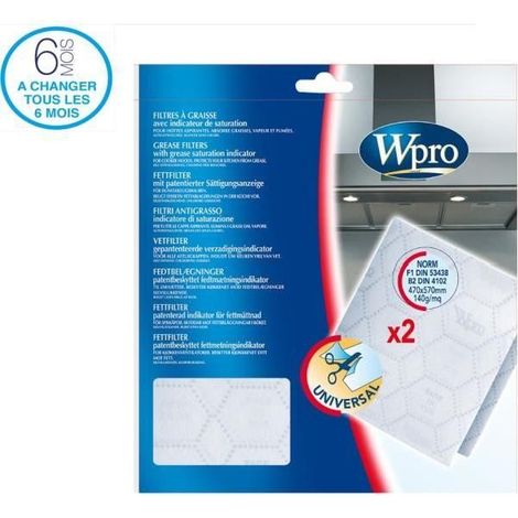 Filtro antigrasa universal para campana extractora W-PRO 484000008526