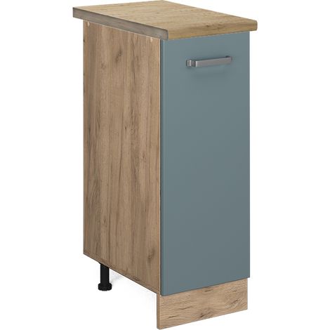 Armadio cucina dispensa alto R-Line, Grigio-blu, 30 cm , PL Rovere, Vicco