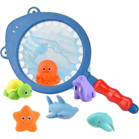 Jeu de bain - Shark - Toss and Catch Net - PVC et ABS - 7 pièces - 3 ans - Mixte (1/4)