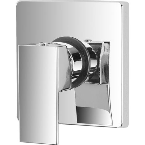 Miscelatore doccia incasso cromato in ottone design squadrato Kubo (1/4)