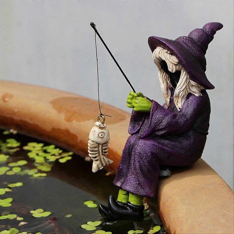 Hexen-Pfirsich-Figur aus Kunstharz, Halloween-Herbstdeko, DIY-Bastelidee für Zuhause (1/5)