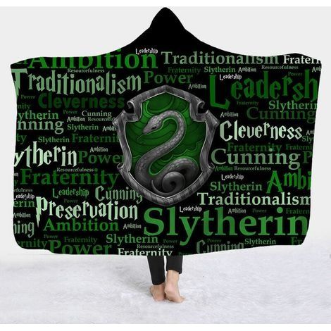 Couverture �� Capuche, Anime Cosplay School of Witchcraft and Wizardry Badge, Couverture en Flanelle Queen Size pour Lit, D��coration d'int��rieur 150X130cm (1/4)