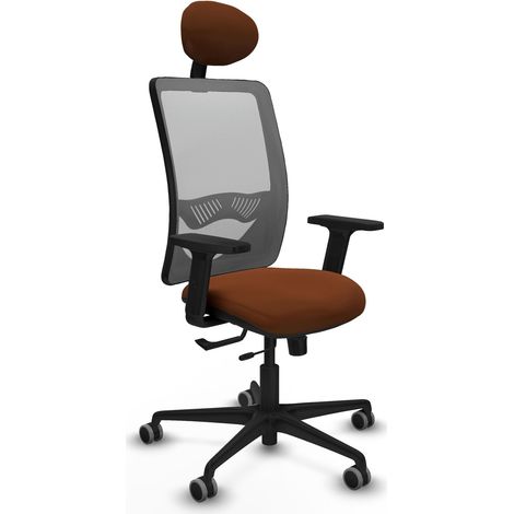 Silla de oficina piqueras y crespo Zulema marrón polipiel malla (1/2)