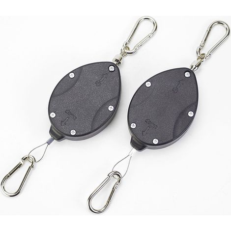 Lot de 2 suspensions rétractables pour Plantes – Poulies Robustes pour Suspendre des Plantes, Crochets réglables d'extérieur, poulie Durable pour paniers de Jardin, mangeoire à Oiseaux