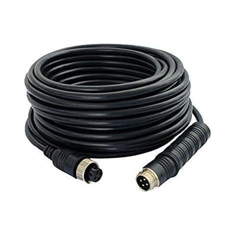 CAMECHO Câble d'Extension pour Caméra de Recul 20M (65FT) - Connecteur Aviation 4 Broches pour Camion, Caravane et Bus (1/5)