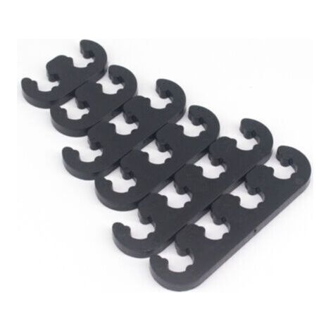 Séparateurs de fils d'allumage noirs pour moteurs Chevrolet et Ford (9728) - Ensemble de 6 pièces en plastique pour fils 7MM, 8MM et 9MM (1/2)