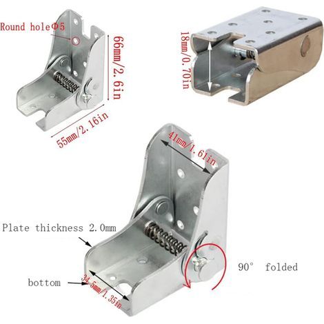 AIDUCHO Support Pliant Autobloquant Pour Pieds Pliants, Plan De Travail Pliant, Table De Cuisine Pliante (4 Couleurs) (1/5)