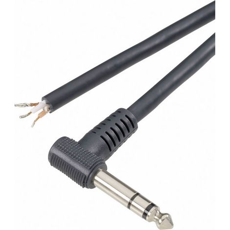 Jack 6.35 mm mâle, coudé TRU COMPONENTS 1578803 Nombre de pôles: 2 mono noir 1 pc(s) S466721