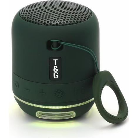Mini Enceinte Bluetooth - Étanche IPX6 - Autonomie 12 H - Portée 10 M - Rechargeable USB-C - Pour Extérieur Intérieur Voyage - 1 Pièce (1/5)