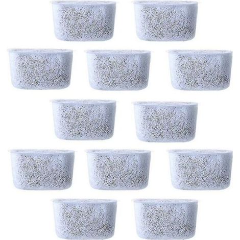 12pcs Filtres à eau à charbon de rechange Filtre non tissé pour cafetières (1/4)