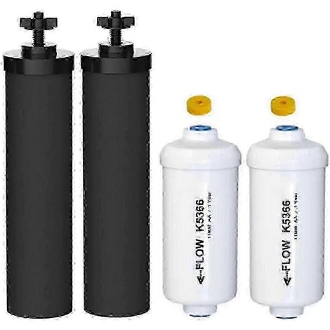 JIAJIEFANG Ersatzteil, kompatibel mit 2 BB9-2 Fluoridwasserfiltern und 2 PF-2 Fluoridwasserfiltern. Kompatibel mit dem Black Berkey Schwerkraft-Wasserfiltersystem. (1/5)