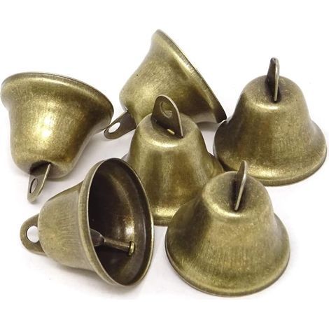 Vintage-Bronzeglocke – 35 mm – Kleiner DIY-Anhänger – Kupferglocke – Kleines Weihnachts-, Hochzeits- und Schmuckstück – Windspiel (1/5)