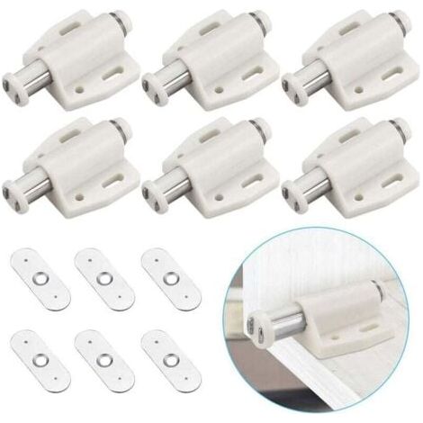 6 Pièces Loqueteau Magnétique à Pression Porte Poussoir Porte-Porte Magnétique pour Cabinet Tiroir Placard (1/5)