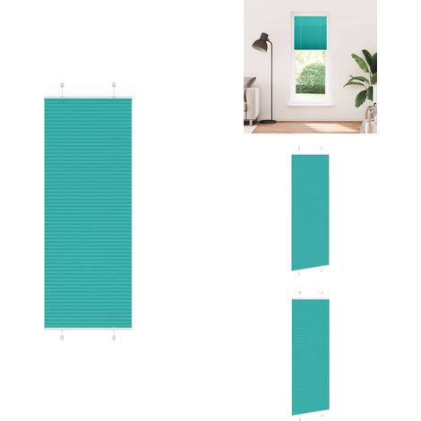 Store plissé vert pétrole 75x200 cm largeur du tissu 74,4 cm - Store Plissé - Stores Plissés - Store Plissé De Fenêtre - Plisse Aveugle (1/5)