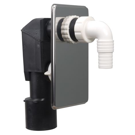 airfit siphon d'appareil encastré avec plaque murale chromée