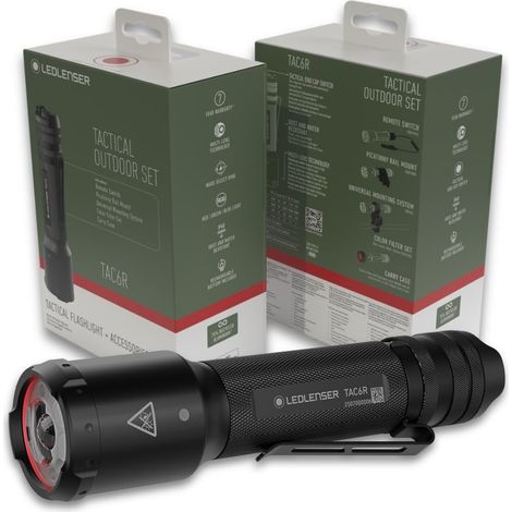 LEDLENSER TAC6R LAMPE TACTIQUE RECHARGEABLE, 2000LM, OUTDOOR SET, 6 MODES 503294