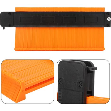 Gabarit de contour multifonctionnel (25,4 cm) avec verrouillage pour contours irréguliers, outil de gabarit pour le travail du bois (1/5)