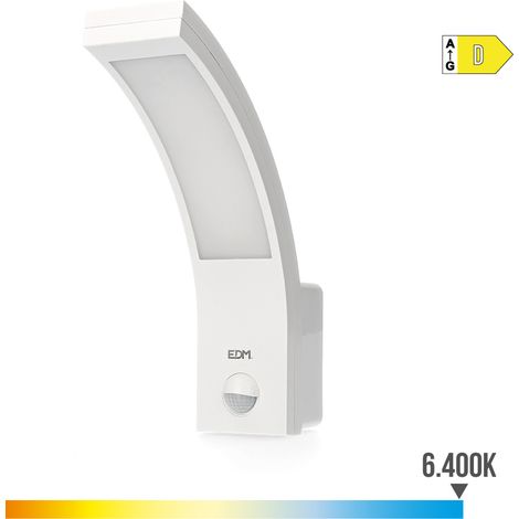 APLIQUE EXTERIOR LED 10W 750lm 6400K IP54 6,6x18,8x25cm CON SENSOR DE MOVIMIENTO EDM (1/10)