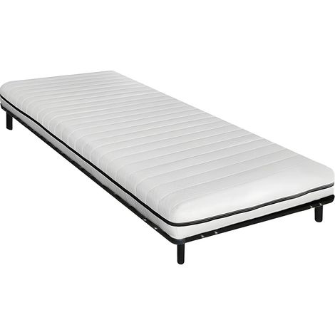 Set 90 x 190 cm telaio a doghe + materasso schiuma sfoderabile sp. 10 cm - NASUS di YSMÉE (1/5)