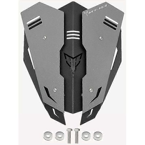 Kit de déflecteur de pare-brise en aluminium Mtkracing compatible avec les modèles Yamaha MT-03 (2021-2022) et MT-25 (MT-25) - Titane (1/5)
