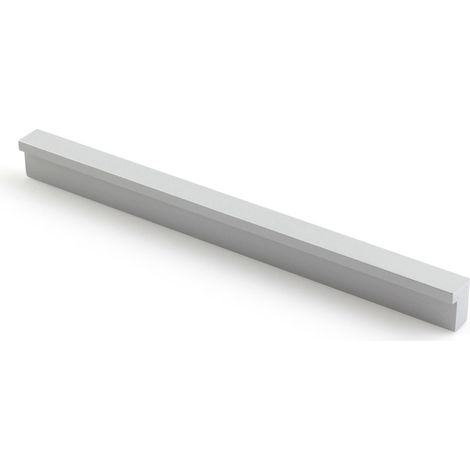 Asa de aluminio con acabado anodizado mate, dimensiones:190x12x18mm y entrepuntos:160mm -