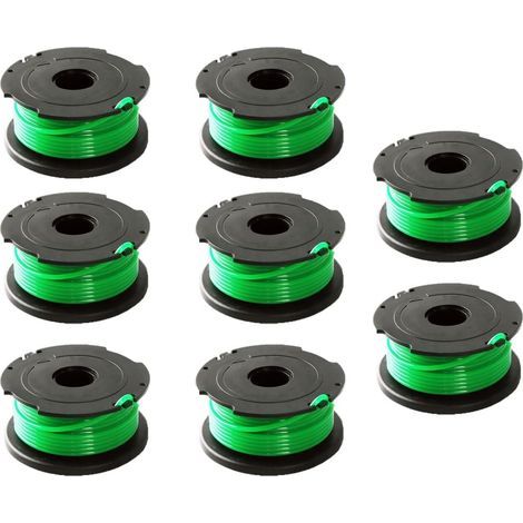 Lot de 8 bobines de fil vert pour débroussailleuse Black & Decker GL7033 GL8033 GL9035 A6482 (1/5)