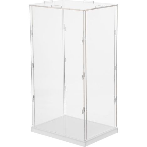Vitrine D’Affichage Carrée en Acrylique, Boîte Transparente Blanche (1/5)